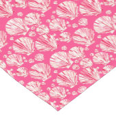 Diepkoraal en Pastel Roze Zeeschalen Korte Tafelloper (Hoek)