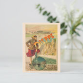 Dieppe France Vintage Travel Poster 1900 Briefkaart (Staand voorkant)