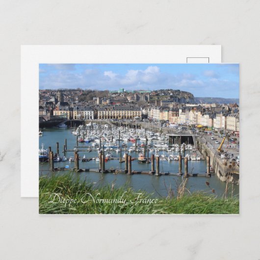 Dieppe Harbour, Normandy, Frankrijk; Briefkaart (Voorkant / Achterkant)