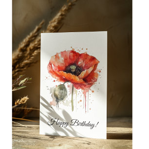 Dieprode Bloei, op maat Briefkaart