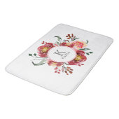 Dieprode bloemen boeket badmat (Gekanteld)