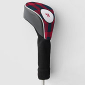 Dieprode buffelvlecht golfheadcover (Schuin)