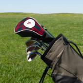 Dieprode buffelvlecht golfheadcover (Insitu)