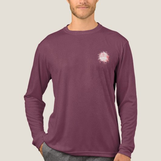 Dieprode Echo's Tri-Blend Shirt (Voorkant volledig)