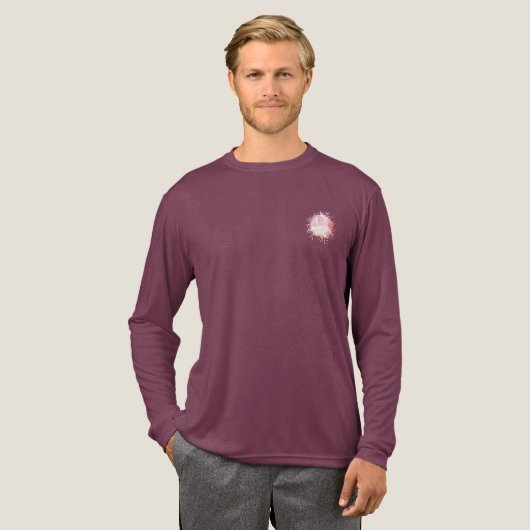 Dieprode Echo's Tri-Blend Shirt (Voorkant)