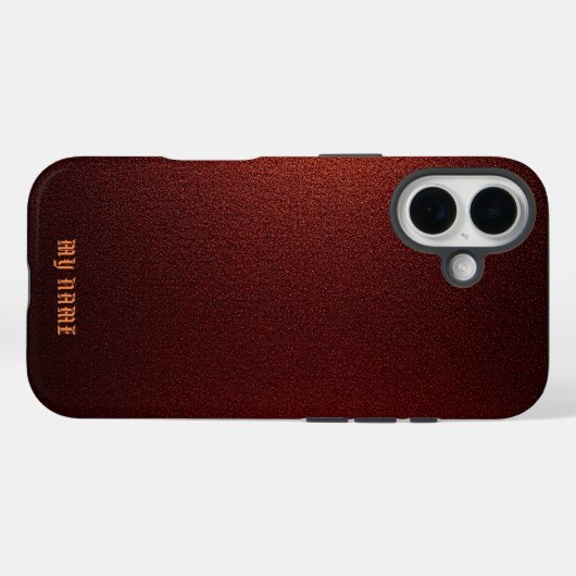 Dieprode metaalstructuur Case-Mate iPhone case (Achterkant (horizontaal))