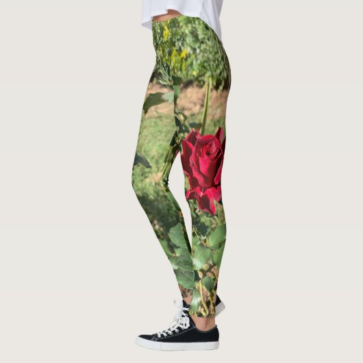 Dieprode roos leggings (Links)