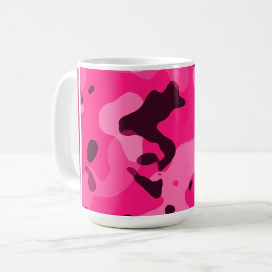 dieproze Camo; Camouflage Koffiemok (Voorkant links)