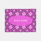 Dieproze gepersonaliseerde hondendekens fleece deken (Voorkant (Horizontaal))