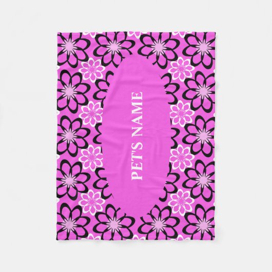 Dieproze gepersonaliseerde hondendekens fleece deken (Voorkant)