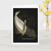 Diepste condoleances kaart (Gele Bloem)