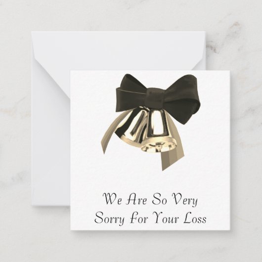 Diepste condoleances Kaart Notitiekaartje (Voorkant)