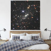 Diepste infraroodAfbeelding van het universum | JW Canvas Afdruk (Insitu (Slaapkamer))