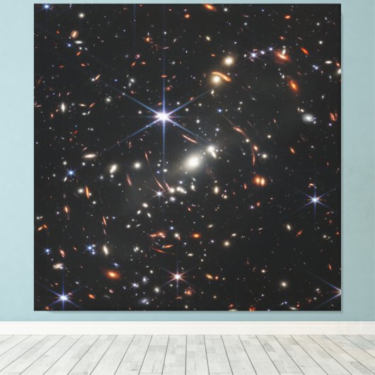 Diepste infraroodAfbeelding van het universum | JW Canvas Afdruk (Insitu (Houten vloer))