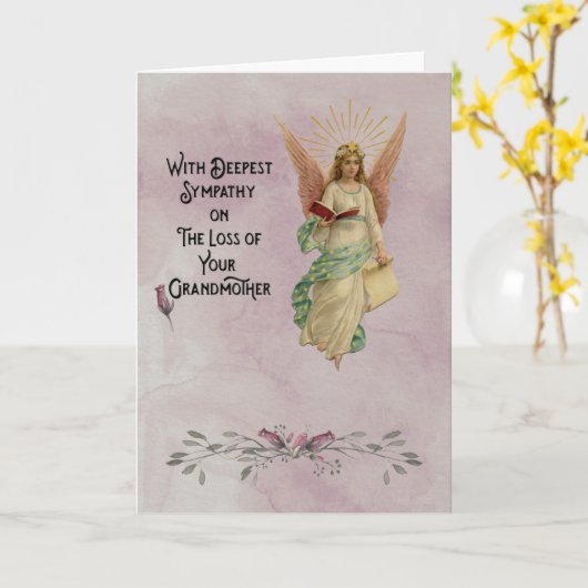 Diepste medeleven met het verlies van je grootmoed kaart (Gele Bloem)
