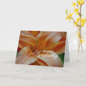 Diepste sympathie Bloemen Kaart (Gele Bloem)