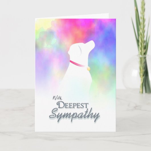 Diepste sympathie - Dog Loss Dog Sympathie Card Kaart (Voorkant)