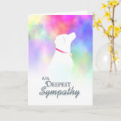 Diepste sympathie - Dog Loss Dog Sympathie Card Kaart (Gele Bloem)