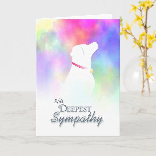 Diepste sympathie - Dog Loss Dog Sympathie Card Kaart (Gele Bloem)