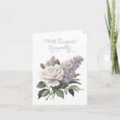 Diepste sympathie Elegante Bloemenblanco Binnenin  Kaart (Voorkant)