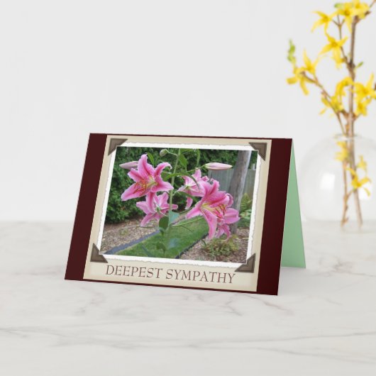 DIEPSTE SYMPATHIE KAART (Gele Bloem)