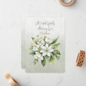 Diepste Sympathie Moeder Nota Kaart Notitiekaartje (Voorkant / Achterkant in situ)