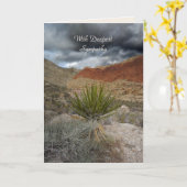 Diepste sympathie, Mountain Storm Yucca Condolence Kaart (Gele Bloem)