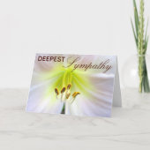 "Diepste sympathie" Oma's witte Lily kaart (Voorkant)