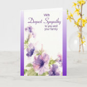 Diepste sympathie voor de familie kaart (Gele Bloem)