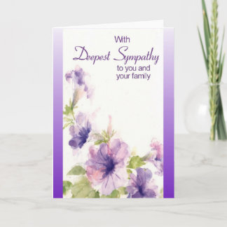 Diepste sympathie voor de familie kaart