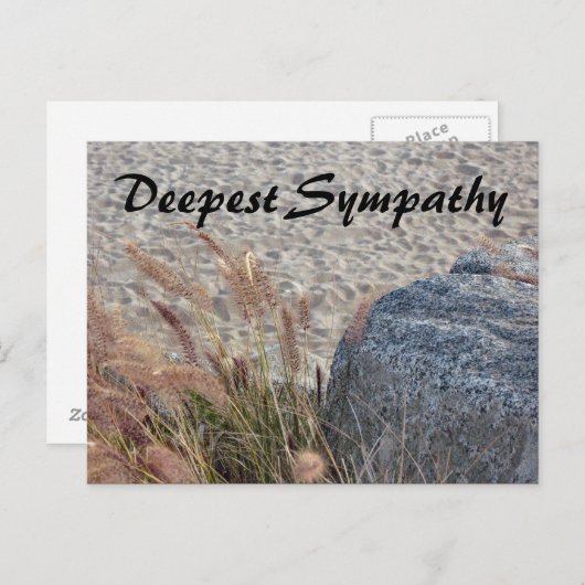 Diepste sympathie voor het strand briefkaart (Voorkant / Achterkant)