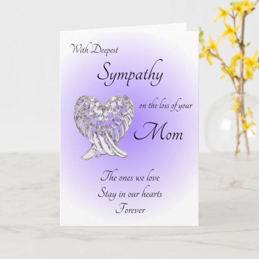 Diepste sympathie voor het verlies van je Paarse m Kaart (Gele Bloem)