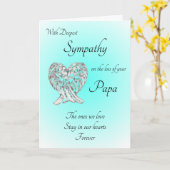 Diepste sympathie voor het verlies van je vader Bl Kaart (Gele Bloem)