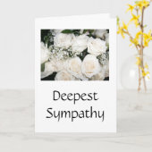Diepste sympathie - White Rose Bouquet Kaart (Gele Bloem)