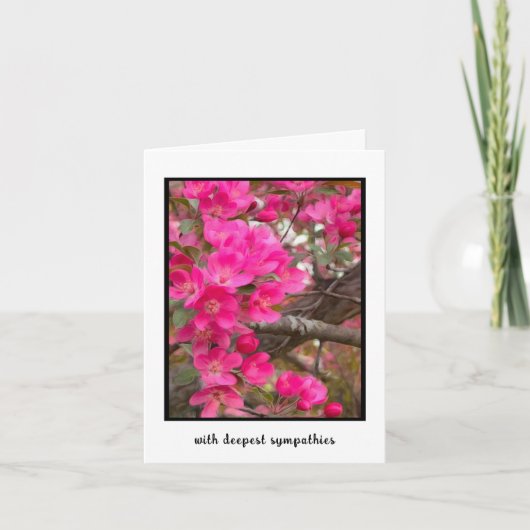 Diepste sympathiekaart Painterly Crabapple Blossom Kaart (Voorkant)