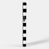 Diepste Zwarte Strepen Naam of Monogram iPhone 14 Case-Mate iPhone Case (Achterkant / Rechts)