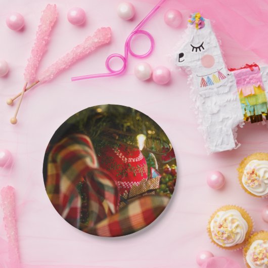 Diepte van de kerstboom papieren bordje (Feest)