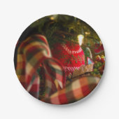 Diepte van de kerstboom papieren bordje (Voorkant)