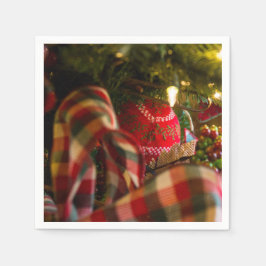 Diepte van de kerstboom servet