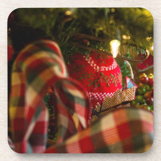 Diepte Van Een Kerstboom Drankjes Onderzetter (Voorkant)