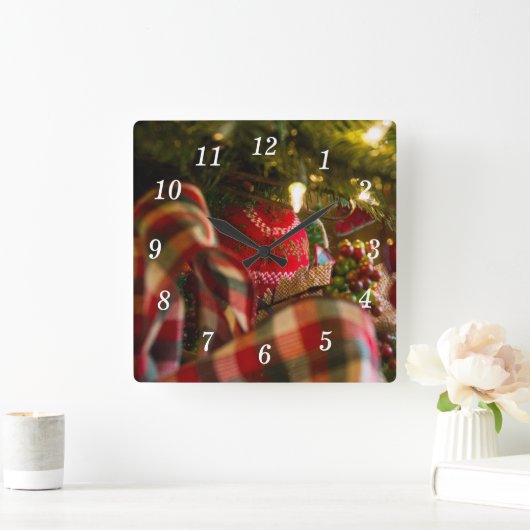 Diepte van een kerstboom wandklok (Huis)