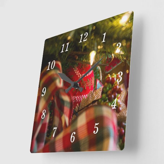 Diepte van een kerstboom wandklok (Hoek)