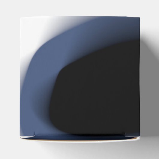 Dieptelading: Abstract Zwart, Wit & Blauw Bedankdoosjes (Bovenkant)