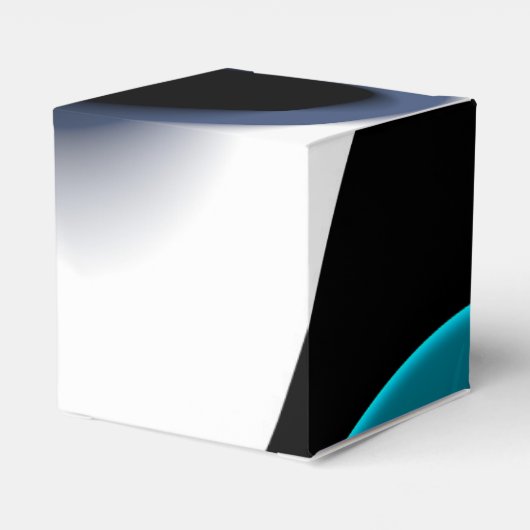 Dieptelading: Abstract Zwart, Wit & Blauw Bedankdoosjes (Achterkant)