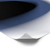 Dieptelading: Abstract Zwart, Wit & Blauw Poster (Hoek)