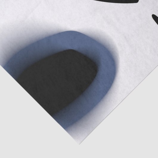 Dieptelading: Abstract Zwart, Wit & Blauw Tissuepapier (Detail)