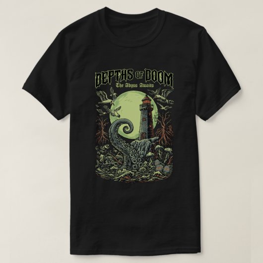 Diepten van de Halloween-doom T-shirt (Design voorkant)