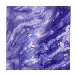 Diepten van Paars galaxy Acrylpoly Pour Tegeltje