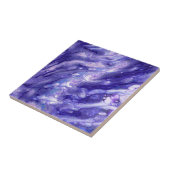 Diepten van Paars galaxy Acrylpoly Pour Tegeltje (Zijkant)