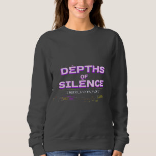 Diepten van Stilte Paarse Glitch Hoodie Trui